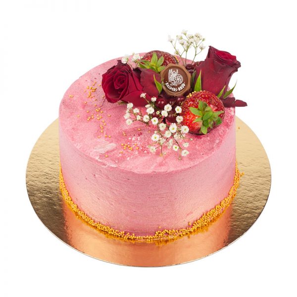 amerikansk tårta rosa ros